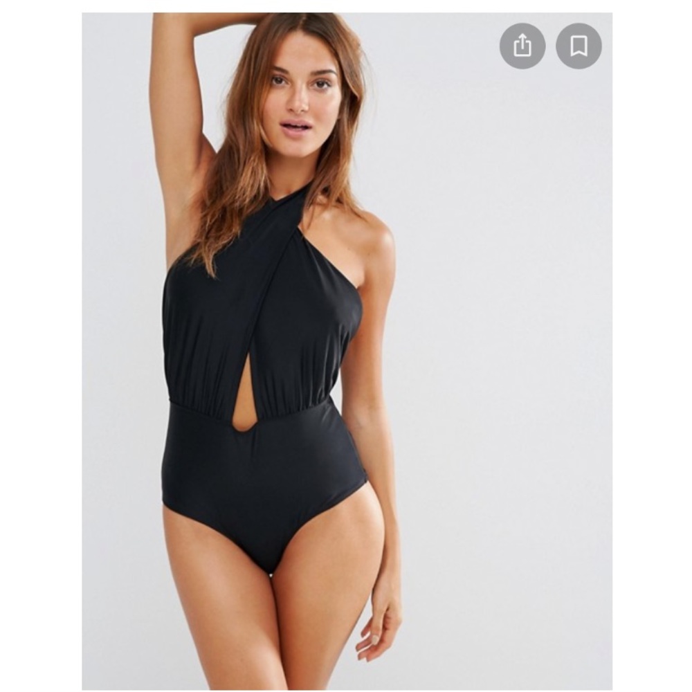 Noisy May Tan Lines Wrap Swimsuit.